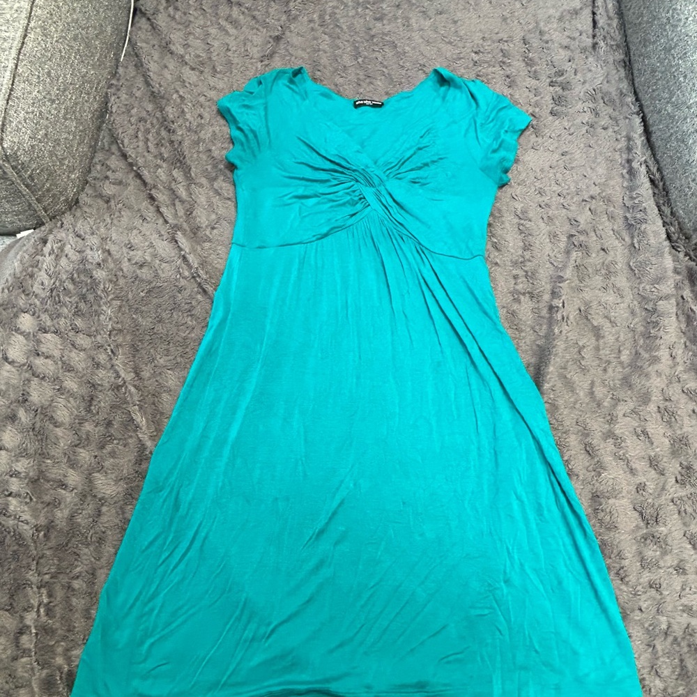 Cha Cha Vente Blue Midi Sundress with Flutter Sleeves